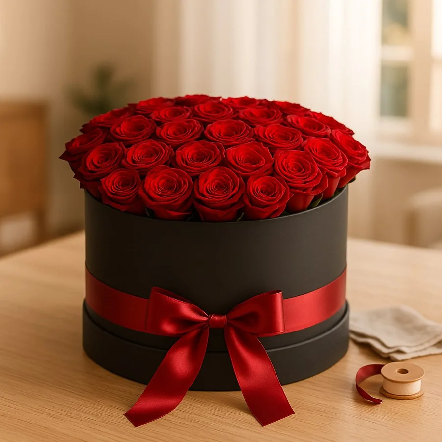 101 Rot Rosen in der Box