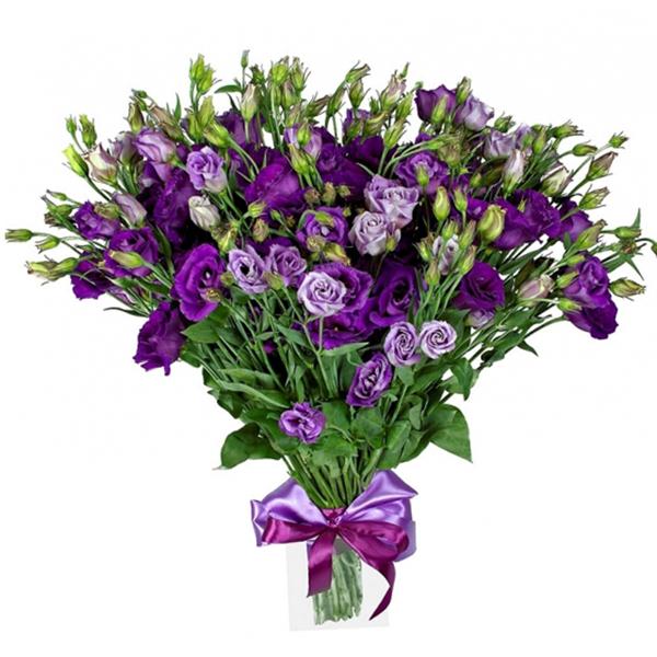 51 Mor Lisianthus Buketi